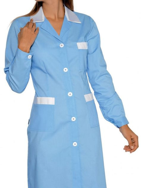 Blouse professionnelle bleue extraite du catalogue Athos Textile
