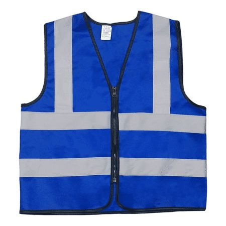 Gilet haute visibilité bleu extrait du catalogue Athos Textile